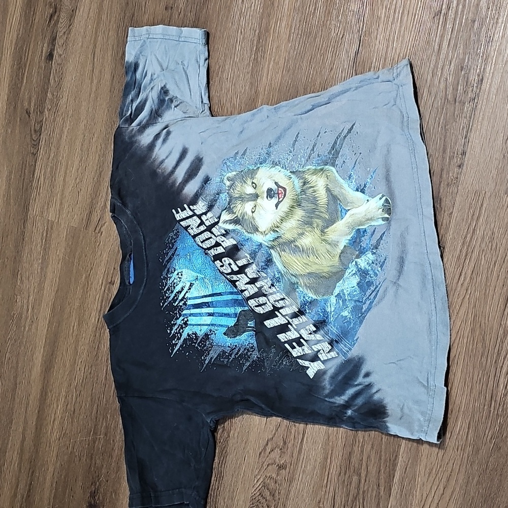 3 for $10 🐺 Yellowstone National Park Wolf Tie Dye Tee Youth Large